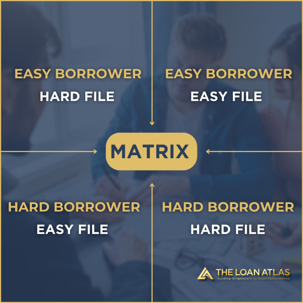 Matrix for categorizing mortgage database